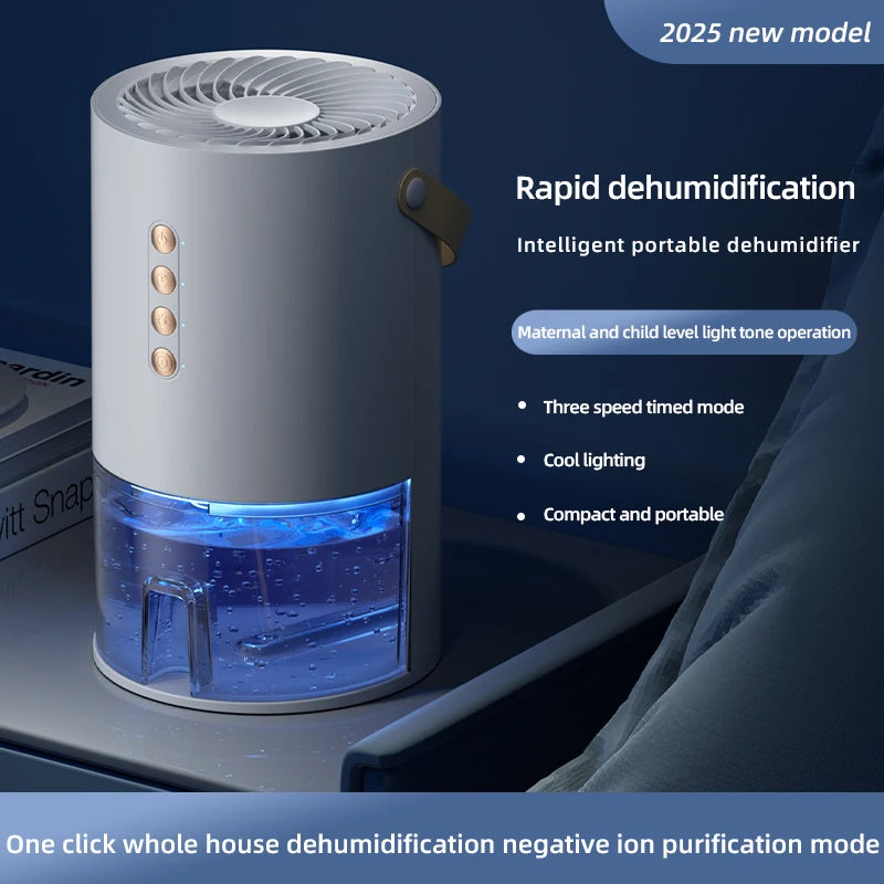 1000mlDehumidifier for Home Office Negative ions Eliminate Damp Mold and Moisture and Portable Energy Efficient Air Dehumidifier