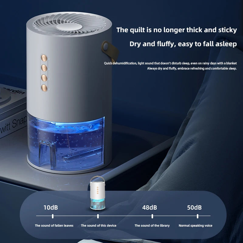 1000mlDehumidifier for Home Office Negative ions Eliminate Damp Mold and Moisture and Portable Energy Efficient Air Dehumidifier