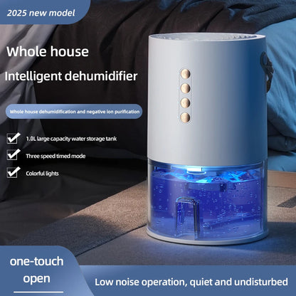 1000mlDehumidifier for Home Office Negative ions Eliminate Damp Mold and Moisture and Portable Energy Efficient Air Dehumidifier
